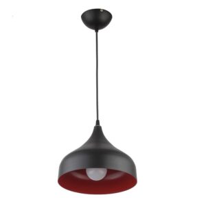 LEARC Designer Lighting black red Metal Pendent Single HL3890-1