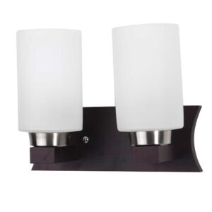 LEARC Designer Lighting Contemporary Glass Metal Wood Wall Light WL1426