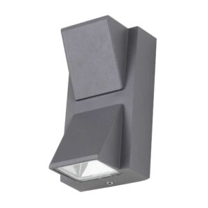 SUPERSCAPE Exterior Wall Light LED grey finish up down 6 watt (2*3) with top branded LED  and high quality LED driver warm white WL1587-WW