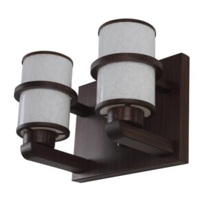 LEARC Designer Lighting Contemporary Glass Metal Wood Wall Light WL2198