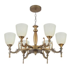 LEARC Designer Lighting Antique Brass Finish Chandelier CH375