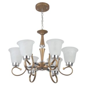 LEARC Designer Lighting Antique Brass Finish Chandelier CH376