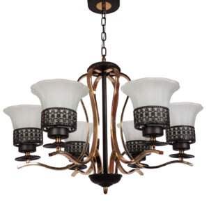 LEARC Designer Lighting Wrought Iron Rustic Finish Chandelier CH457