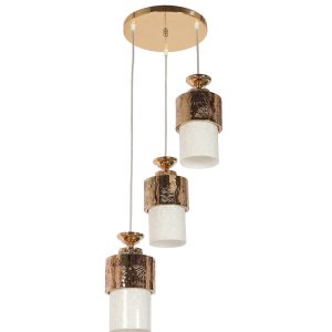 LEARC Designer Lighting  GLASS METAL PENDENT MULTIPLES HL7068-3