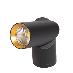 LEARC aluminium black gold finish ceiling to wall focus light 12 watt with Bridgelux LED and high quality LED driver TR1712