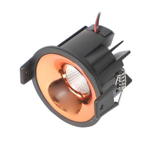 LEARC aluminium black finish rose gold reflector 7 watt LED down light with Bridgelux COB and philips LED driver TR1773