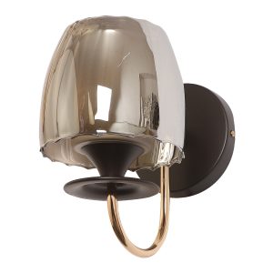 LEARC Designer Lighting  WROUGHT IRON RUSTIC FINISH WALL LIGHT WL3205