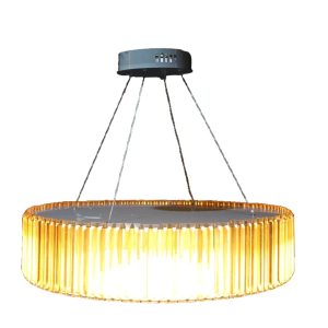 LEARC 16 INCH ROUND LED COLOUR CHANGING THREE IN ONE CHAMPAIGN CRYSTAL GLASS CHANDELIER/HANGING LIGHT HL8029