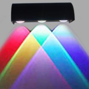 SUPERSCAPE aluminium 3 x 3 watt RGB outdoor LED wall and foot lightlight grey with top quality LED and driver WL3273