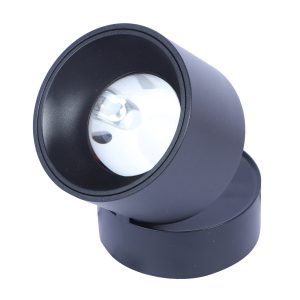 LEARC aluminium black 12 watt CREE LED adjustable angular LED surface light with lens TR1856