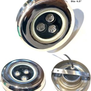 SUPERSCAPE 12 volt 3 watt IP68 steel under water surface light without supply unit EC4804