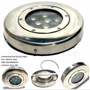 SUPERSCAPE 12 volt 9 watt IP68 steel under water surface light without supply unit EC4805