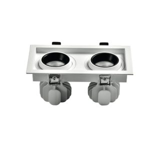 LEARC premium 2X12 watt LED down light square white black finish with top branded LED and Driver EP7115