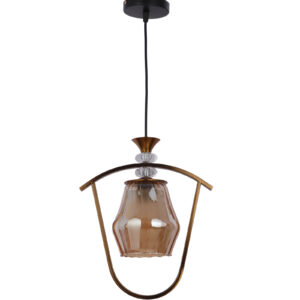 LEARC Designer Lighting Glass Metal Pendant Single HL8085-1